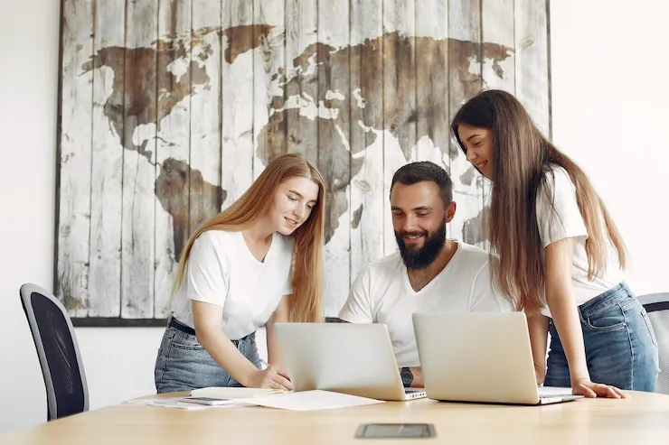 Public relations experts managing global media connections and journalist outreach for brands